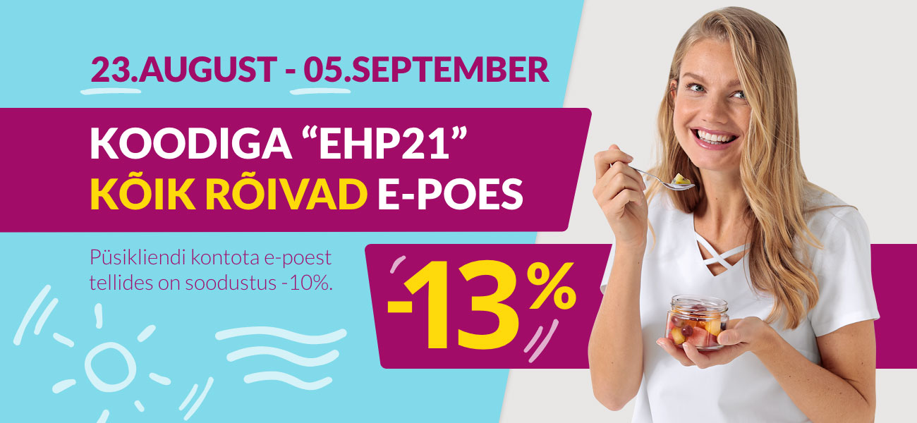 Koodiga EHP21 kõik rõivad e-poes -13%