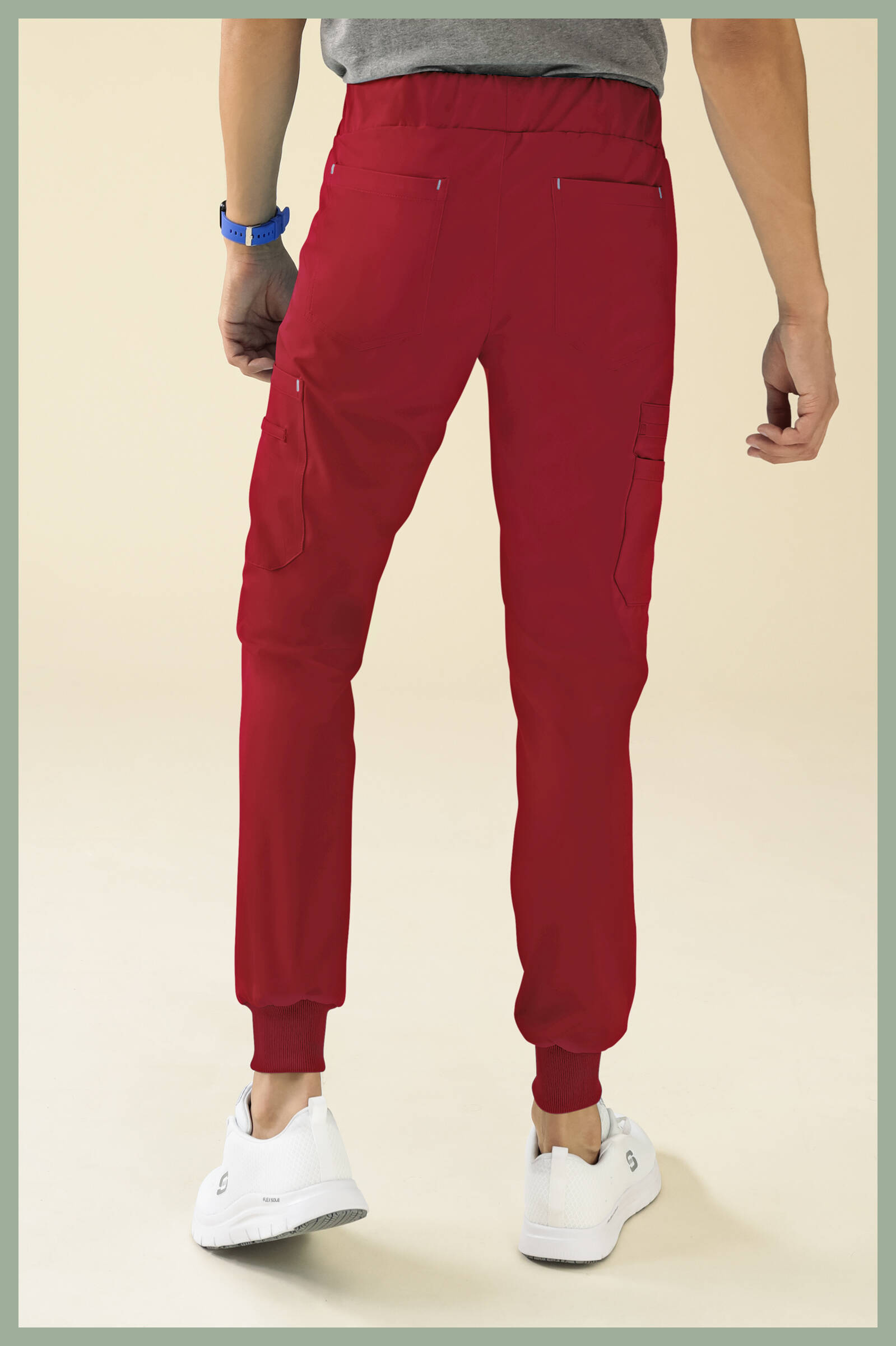 Meeste tööpüksid Kaere, soonikuga, punased - Image 2