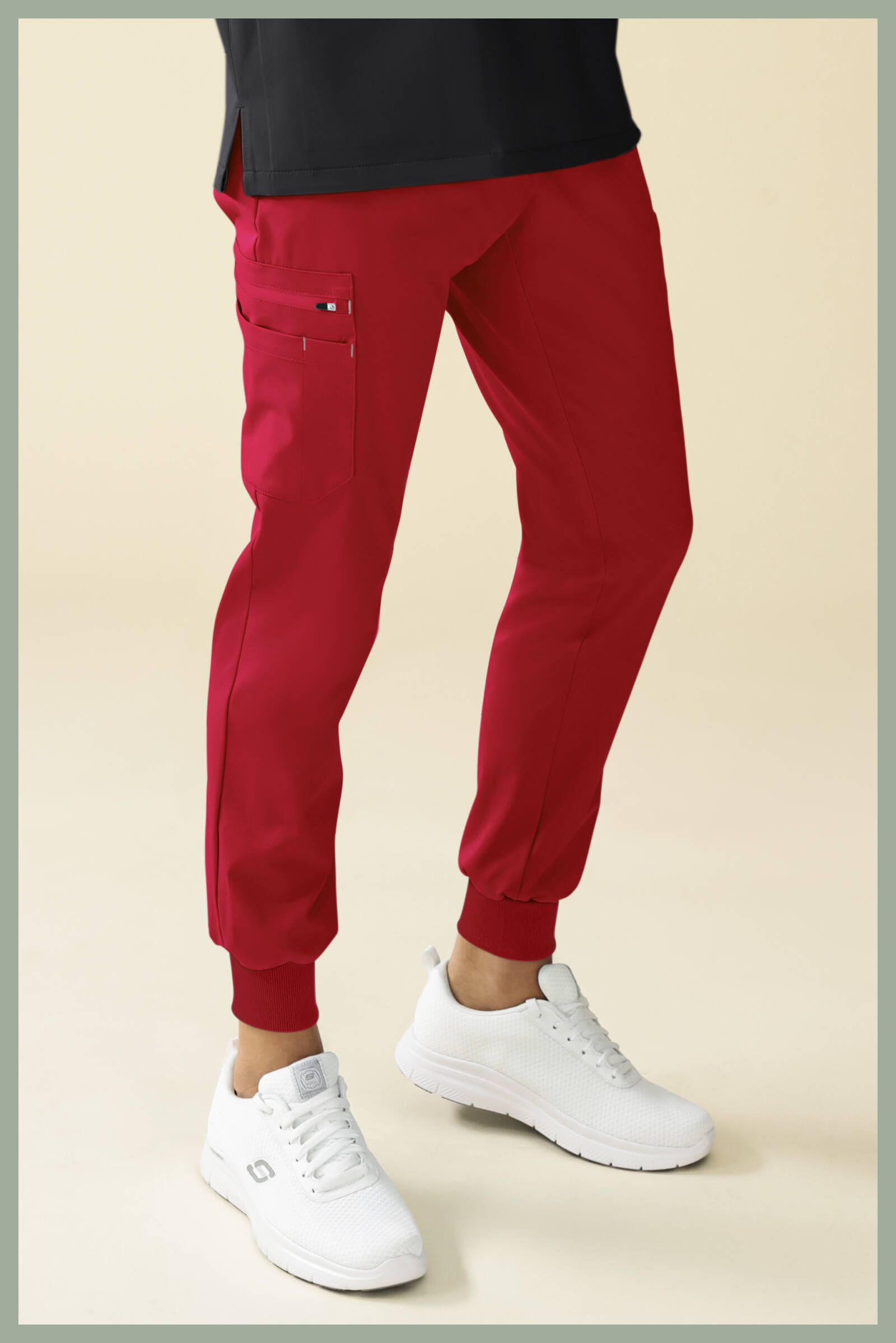 Meeste tööpüksid Kaere, soonikuga, punased - Image 4