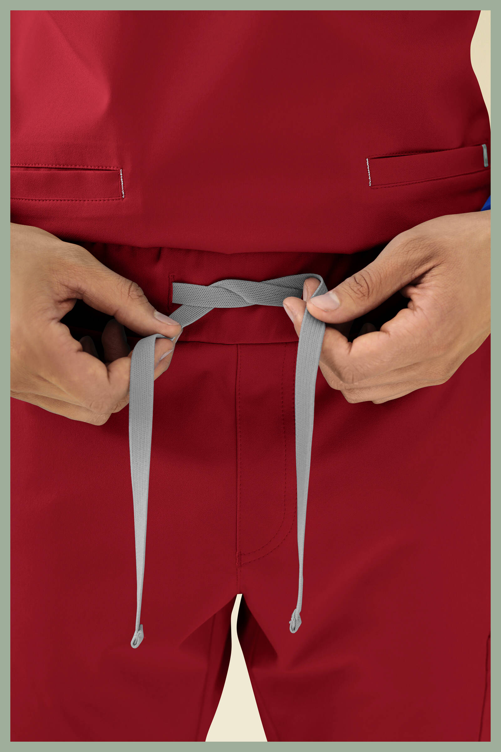 Meeste tööpüksid Kaere, soonikuga, punased - Image 5