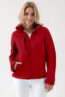 Softshell-jakk unisex – eemaldatav kapuuts, punane