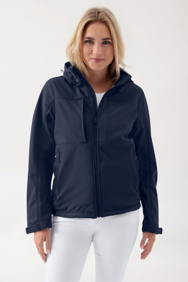 Softshell-jakk unisex – eemaldatav kapuuts, tumesinine