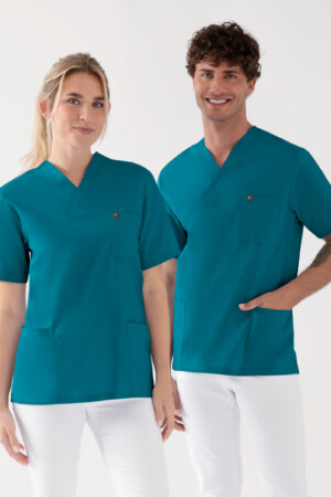 Puuvillane tuunika unisex - 2 tk petrool