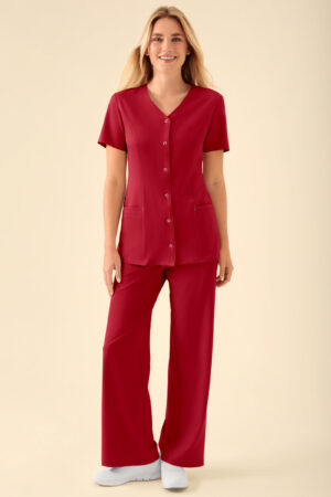 KAERE naiste tuunika - punane, nööpidega