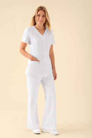 KAERE naiste tuunika - valge, nööpidega