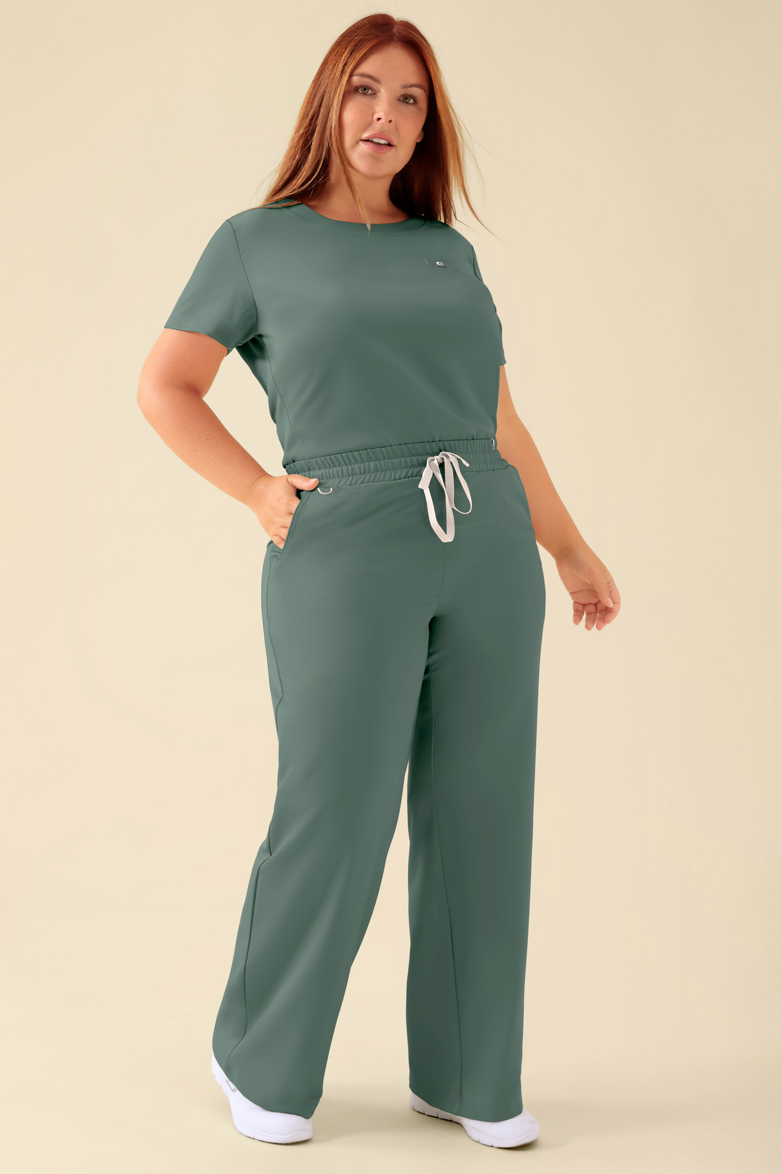 KAERE naiste laiad püksid - tumerohelised - Image 3