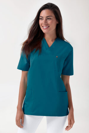 GREEN veniv tuunika unisex - V-kaelus, petrool