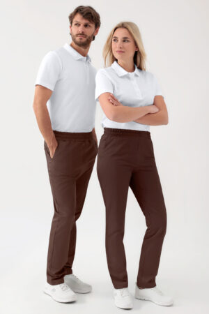 GREEN venivad püksid unisex - elastne vöökoht, pruun