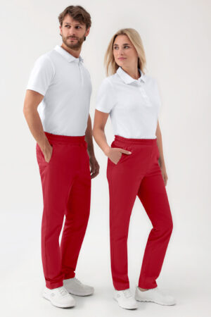 GREEN venivad püksid unisex - elastne vöökoht, punane