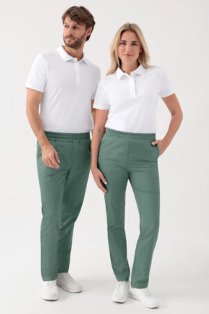GREEN veniv unisex püksid - elastne vöökoht, tumeroheline
