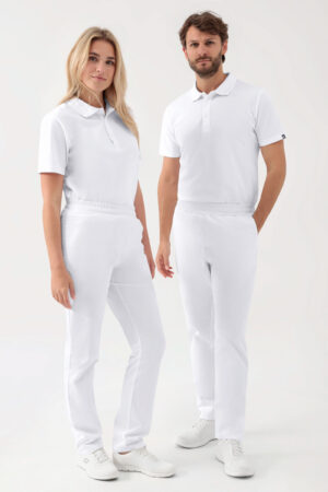 GREEN veniv unisex püksid - elastne vöökoht, valge