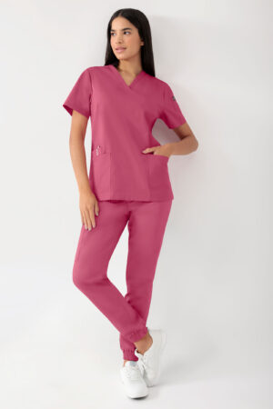 GREEN veniv tuunika naistele - V-kaelus, roosa