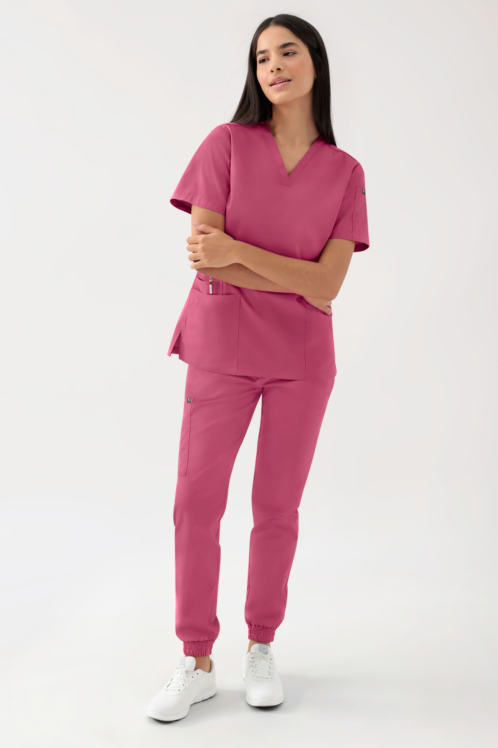 GREEN veniv tuunika naistele - V-kaelus, roosa - Image 2