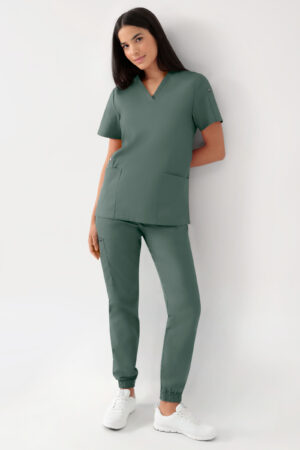 GREEN veniv tuunika naistele - V-kaelus, tumeroheline