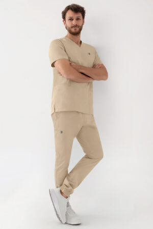 GREEN veniv tuunika meestele - V-kaelusega liivakarva