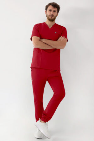 GREEN veniv tuunika meestele - V-kaelus, punane