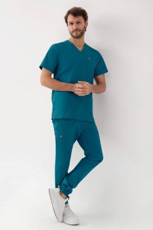 GREEN veniv tuunika meestele - V-kaelus, petrool