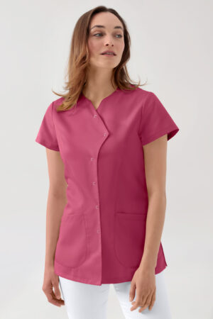 GREEN veniv tuunika naistele - asümmeetrilised trukknööbid, roosa