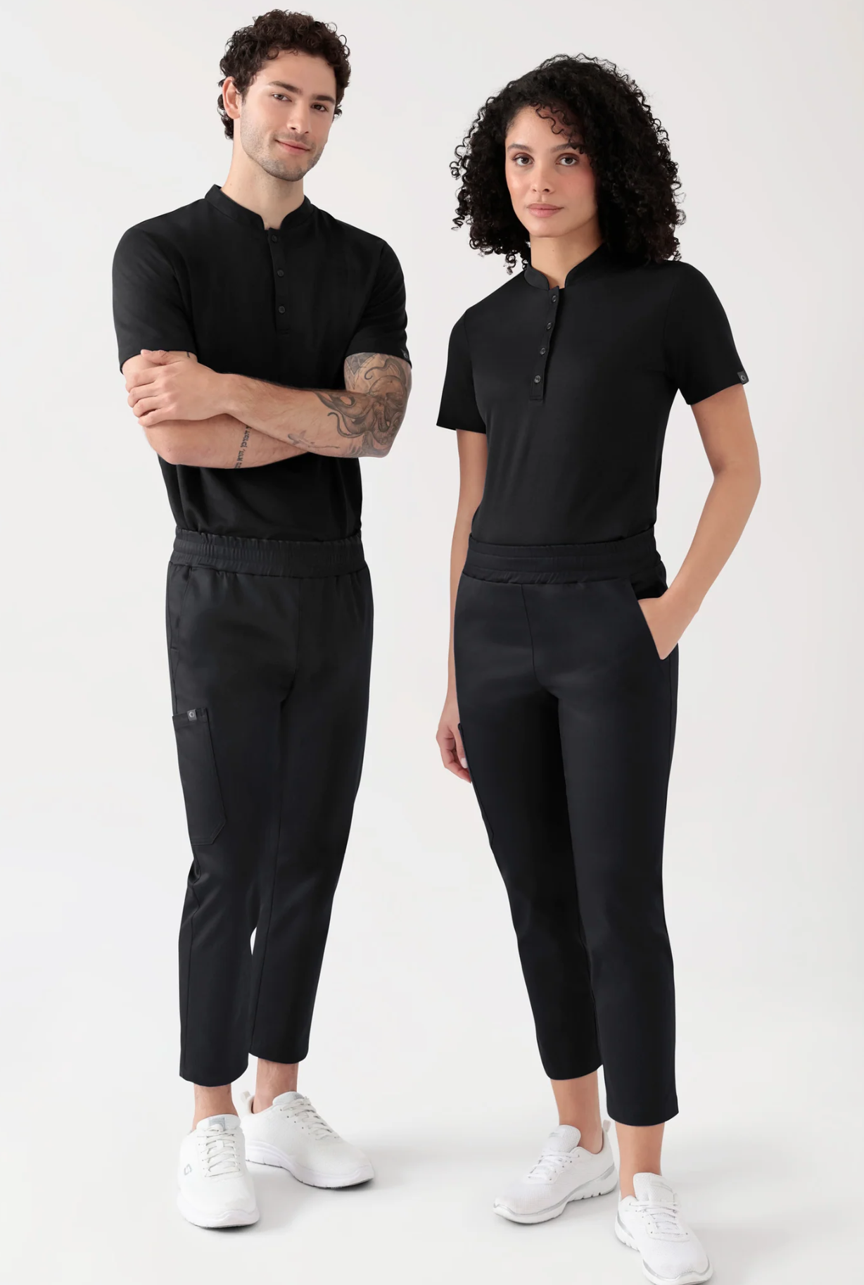 COMFY FLEX Stretch unisex püksid, 7/8 pikkus, mustad