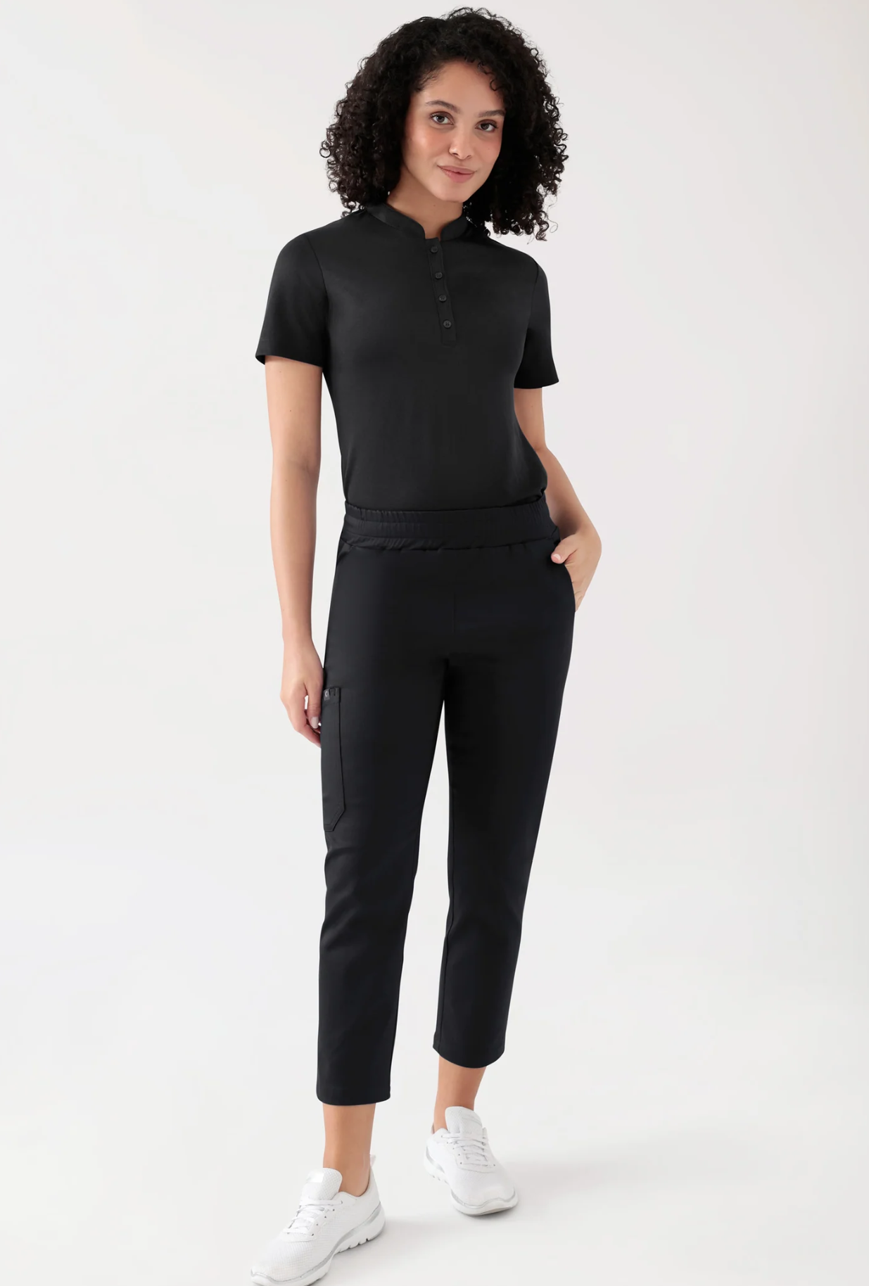 COMFY FLEX Stretch unisex püksid, 7/8 pikkus, mustad - Pilt 3