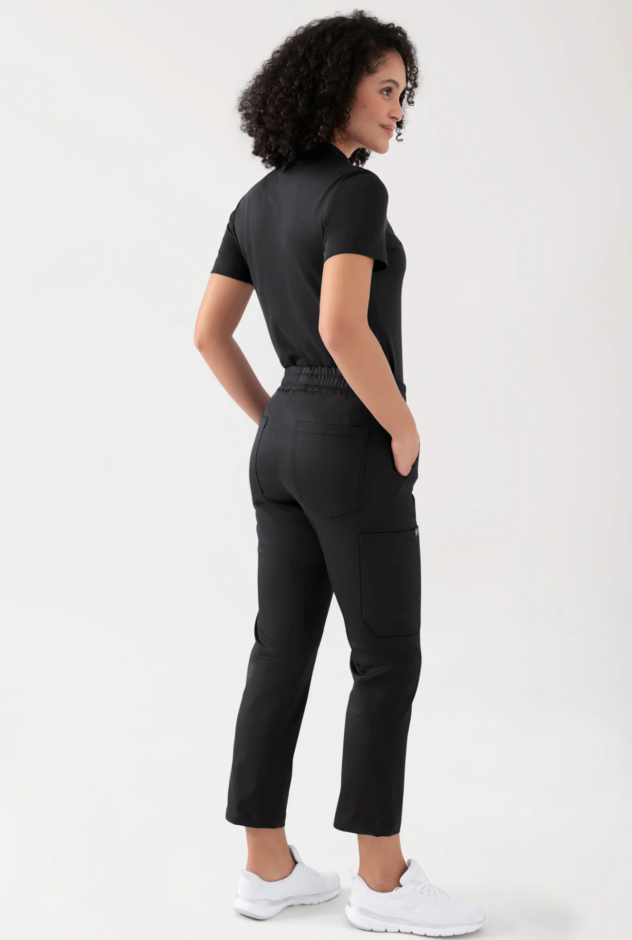 COMFY FLEX Stretch unisex püksid, 7/8 pikkus, mustad - Pilt 2